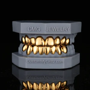 HIGH-POLISH SOLID GOLD GRILLZ（SILVER PLATED）