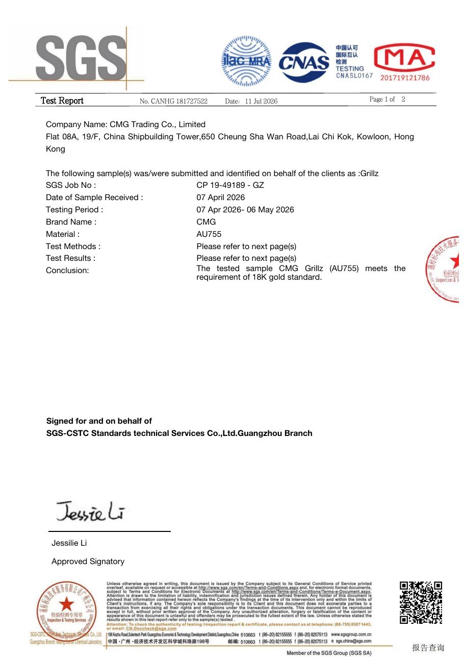 Preview of SGS AU755 test report
