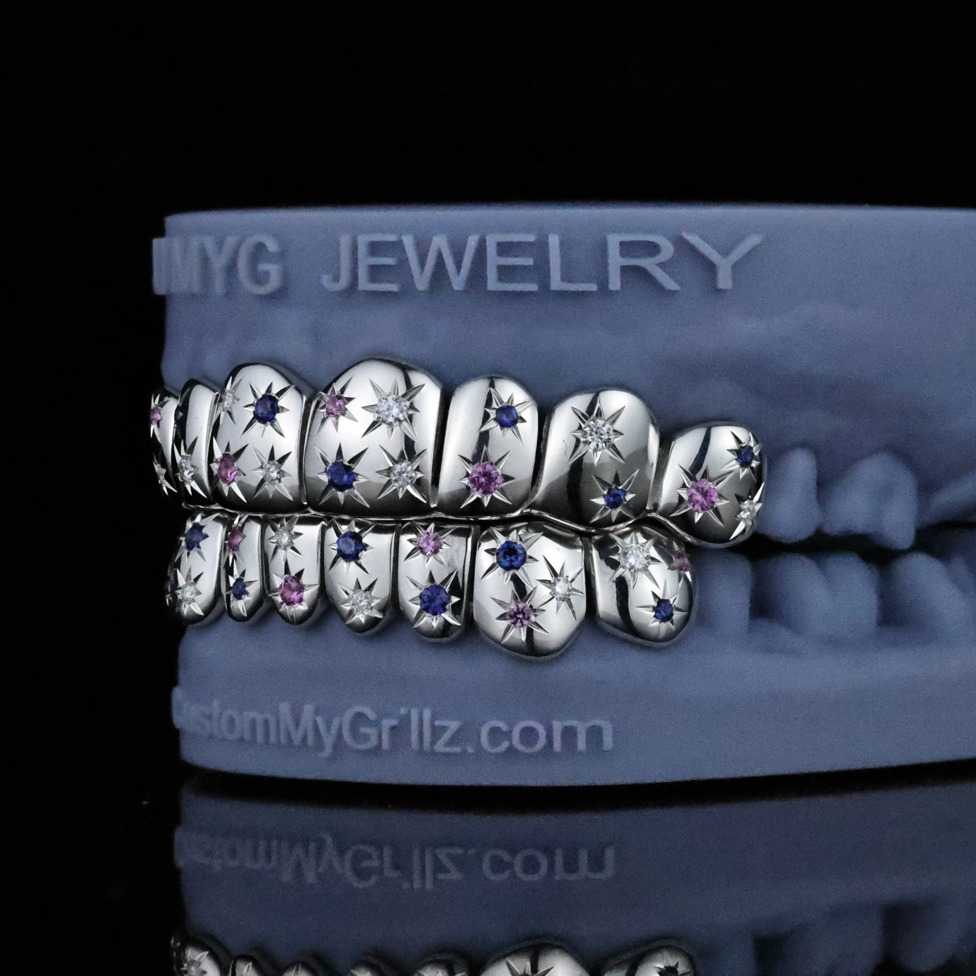 Custom Galaxy Starburst Gemstone Grillz – Lab Diamond(VVS)