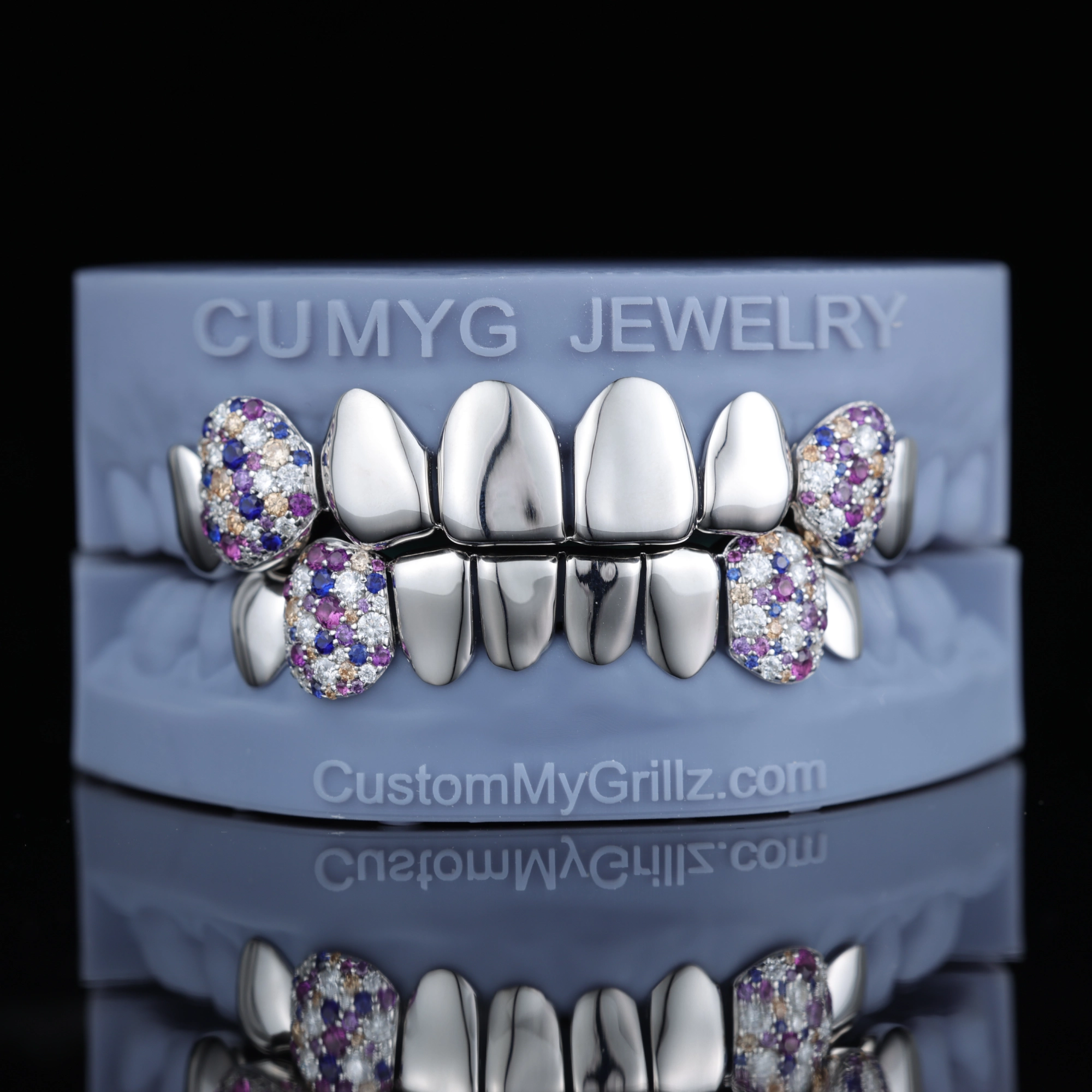 Floral Bloom Iced Out Canine Grillz