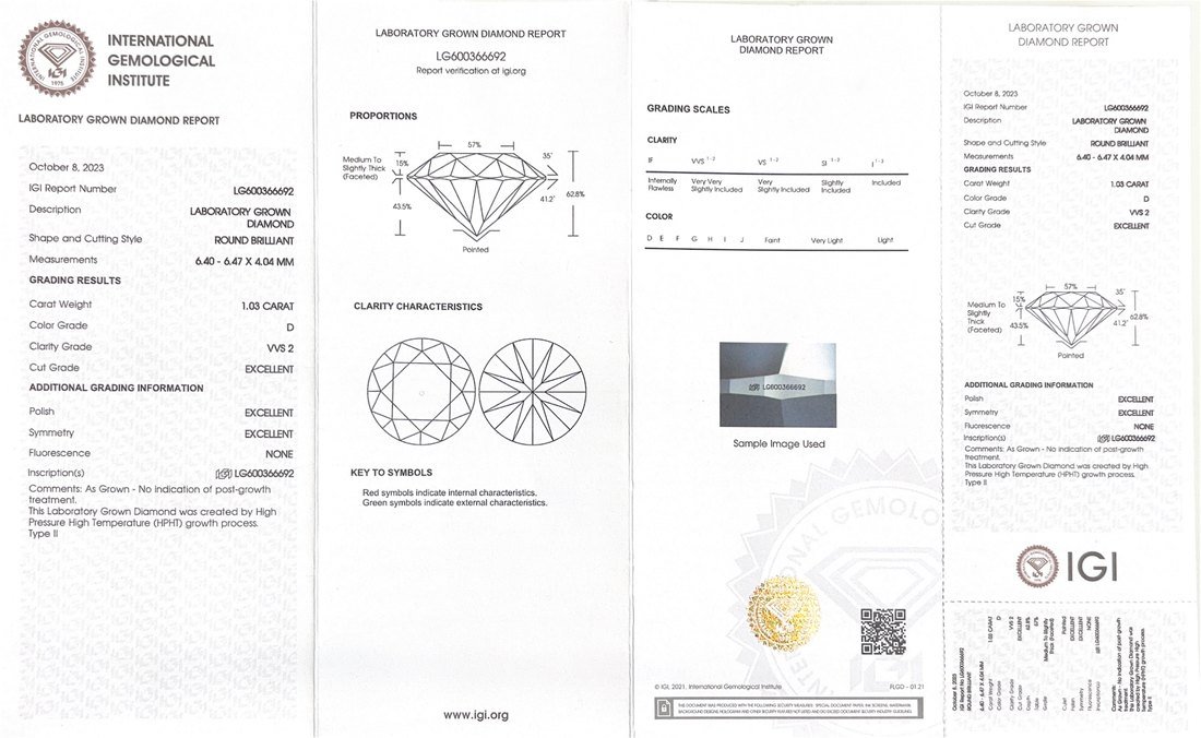 Preview of IGI lab-grown diamond report