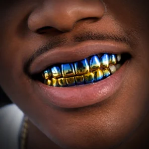 Autobot Gradient Edition – Bumblebee Yellow & Blue Grillz alternate view