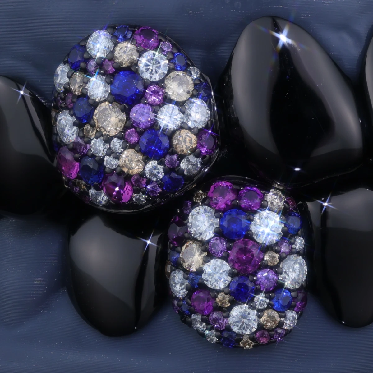 Floral Bloom Iced Out Fangs Grillz | Multiple Electroplating Colors Available - Image 2