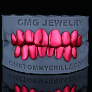 FUCHSIA GLOSS FULL SET GRILLZ – MULTICOLOR E-PLATING OPTIONS
