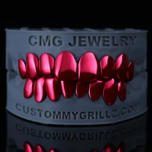 FUCHSIA GLOSS FULL SET GRILLZ – MULTICOLOR E-PLATING OPTIONS