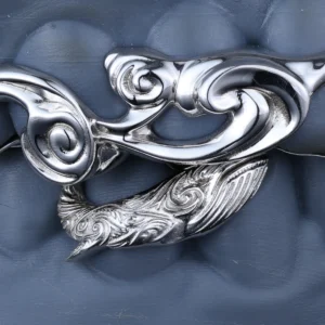 Tidal Whale Custom Grillz | Hand-Carved Ocean Wave Themed Grillz alternate view