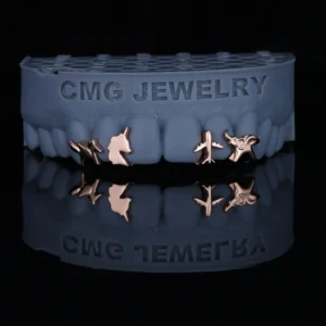 Pegasus, Unicorn, Airplane & Elephant Grillz Set | Playful Custom Partial Grillz