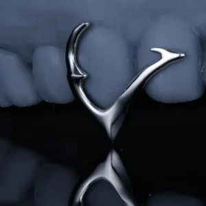 Shadow Thorn – Gothic Tribal Curved Spike Grillz | Edgy Open-Face Partial Grillz alternate view