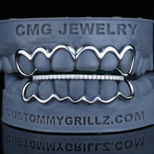 Wave Open Frame Grillz With Iced Bar