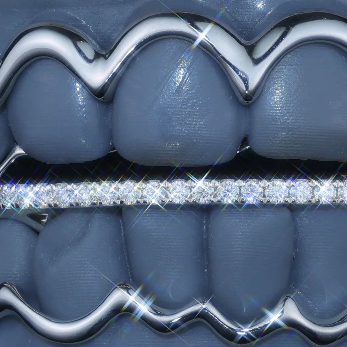Wave Open Frame Grillz With Iced Bar - Image 2