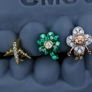 Whimsical Wonderland – Colorful Flower, Mushroom & Teddy Bear Charm Grillz alternate view